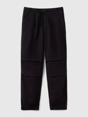 Zdjęcie produktu Benetton, Parachute Trousers With Drawstring, size 3XL, Black, Kids United Colors of Benetton
