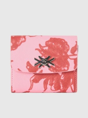 Zdjęcie produktu Benetton, Pastel Pink Wallet With Floral Print, size OS, Pastel Pink, Women United Colors of Benetton