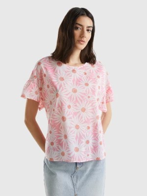 Zdjęcie produktu Benetton, Patterned Blouse In Light Cotton, size XXS, Pink, Women United Colors of Benetton