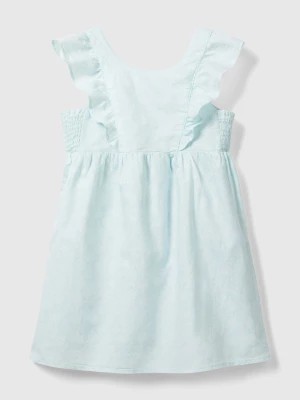 Zdjęcie produktu Benetton, Patterned Dress In Linen Blend, size M, Aqua, Kids United Colors of Benetton