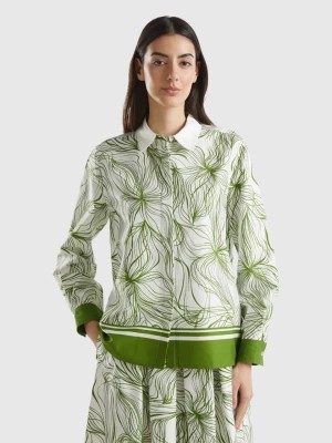 Zdjęcie produktu Benetton, Patterned Shirt In Sustainable Viscose, size L, , Women United Colors of Benetton