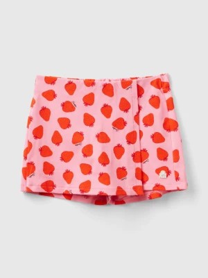 Zdjęcie produktu Benetton, Pink Culottes With Strawberry Pattern, size 2XL, Pink, Kids United Colors of Benetton