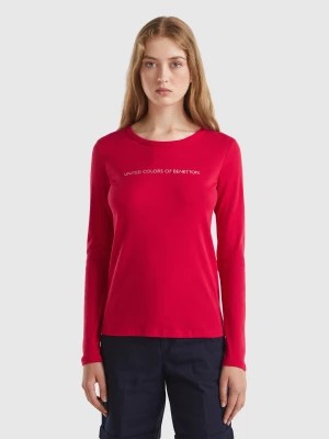 Zdjęcie produktu Benetton, Plum Long Sleeve T-shirt In 100% Cotton, size XXS, Plum, Women United Colors of Benetton