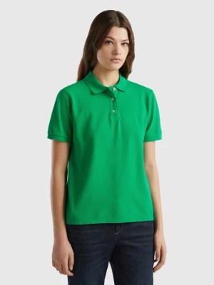 Zdjęcie produktu Benetton, Polo In Stretch Organic Cotton, size M, Green, Women United Colors of Benetton