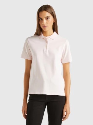 Zdjęcie produktu Benetton, Polo In Stretch Organic Cotton, size M, Pastel Pink, Women United Colors of Benetton