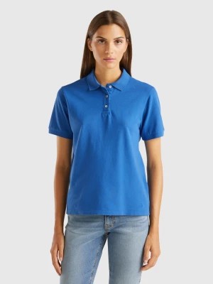 Zdjęcie produktu Benetton, Polo In Stretch Organic Cotton, size S, Air Force Blue, Women United Colors of Benetton