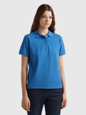 Zdjęcie produktu Benetton, Polo In Stretch Organic Cotton, size XL, Blue, Women United Colors of Benetton