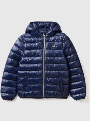 Zdjęcie produktu Benetton, Puffer Jacket With Hood, size 2XL, Dark Blue, Kids United Colors of Benetton