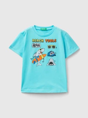 Zdjęcie produktu Benetton, Pure Cotton T-shirt, size 82, Turquoise, Kids United Colors of Benetton