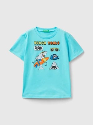 Zdjęcie produktu Benetton, Pure Cotton T-shirt, size 98, Turquoise, Kids United Colors of Benetton