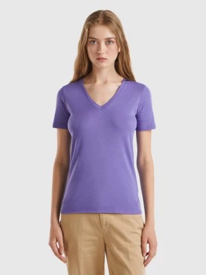 Zdjęcie produktu Benetton, Pure Cotton T-shirt With V-neck, size XS, , Women United Colors of Benetton