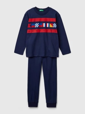 Zdjęcie produktu Benetton, Pyjamas In Long Fiber Cotton, size L, Dark Blue, Kids United Colors of Benetton