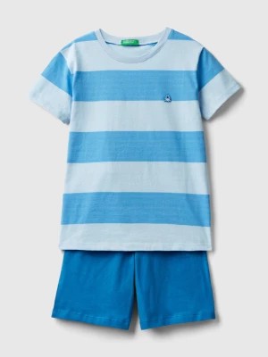 Zdjęcie produktu Benetton, Pyjamas In Ribbed Knit, size M, Light Blue, Kids United Colors of Benetton