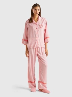 Zdjęcie produktu Benetton, Pyjamas In Sustainable Viscose, size M, Pink, Women United Colors of Benetton