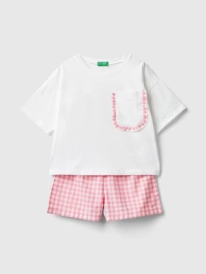 Zdjęcie produktu Benetton, Pyjamas With Vichy Check, size L, Pink, Kids United Colors of Benetton