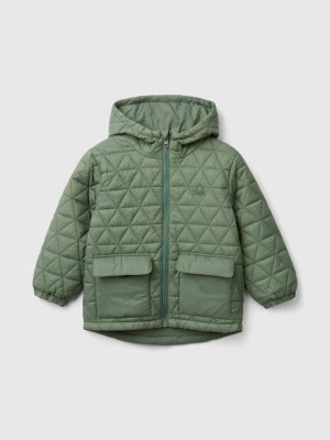 Zdjęcie produktu Benetton, Quilted Jacket With Hood, size 90, Light Green, Kids United Colors of Benetton