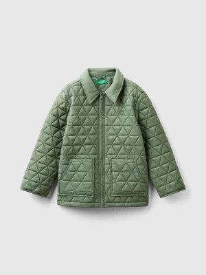 Zdjęcie produktu Benetton, Quilted "rain Defender" Jacket, size S, Light Green, Kids United Colors of Benetton