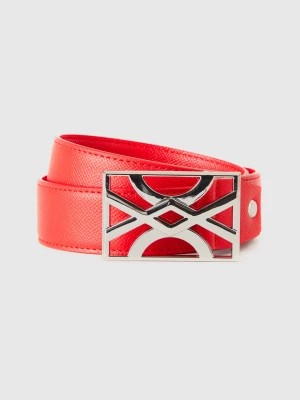 Zdjęcie produktu Benetton, Red Belt With Logoed Buckle, size M, Red, Women United Colors of Benetton