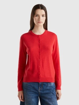 Zdjęcie produktu Benetton, Red Cardigan In Wool And Cashmere Blend, size S, Red, Women United Colors of Benetton