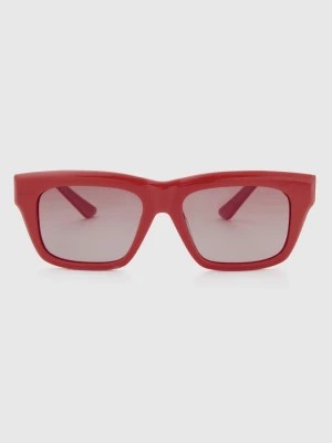 Zdjęcie produktu Benetton, Red Rectangular Sunglasses, size OS, Red, Women United Colors of Benetton
