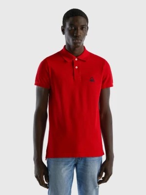 Zdjęcie produktu Benetton, Red Slim Fit Polo, size L, Red, Men United Colors of Benetton