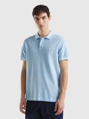 Zdjęcie produktu Benetton, Regular Fit Polo In 100% Organic Cotton, size M, Sky Blue, Men United Colors of Benetton