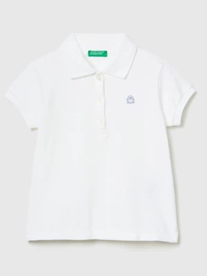Zdjęcie produktu Benetton, Regular Fit Polo In Organic Cotton, size 116, White, Kids United Colors of Benetton