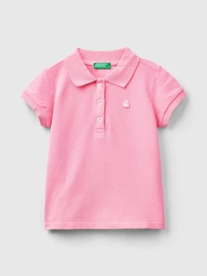 Zdjęcie produktu Benetton, Regular Fit Polo In Organic Cotton, size 82, Pink, Kids United Colors of Benetton