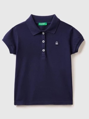 Zdjęcie produktu Benetton, Regular Fit Polo In Organic Cotton, size 90, Dark Blue, Kids United Colors of Benetton