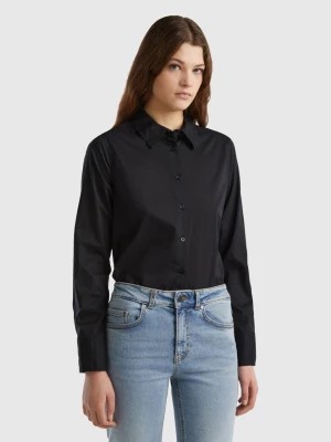 Zdjęcie produktu Benetton, Regular Fit Shirt In Light Cotton, size M, Black, Women United Colors of Benetton