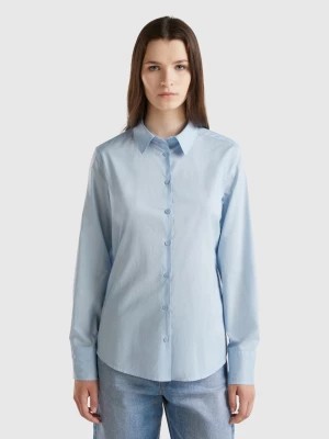 Zdjęcie produktu Benetton, Regular Fit Shirt In Light Cotton, size XS, Sky Blue, Women United Colors of Benetton