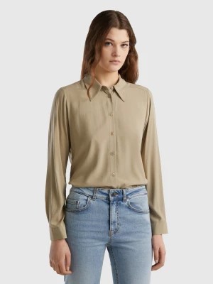 Zdjęcie produktu Benetton, Regular Fit Shirt In Sustainable Viscose, size XL, Light Green, Women United Colors of Benetton