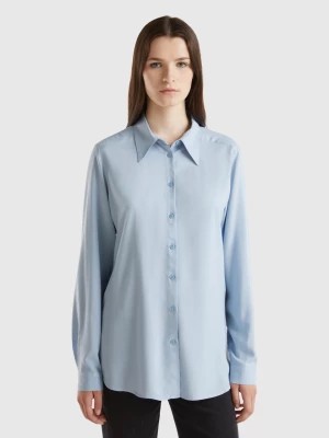 Zdjęcie produktu Benetton, Regular Fit Shirt In Sustainable Viscose, size XXS, Sky Blue, Women United Colors of Benetton