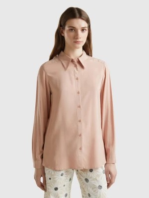 Zdjęcie produktu Benetton, Regular Fit Shirt In Sustainable Viscose, size XXS, Soft Pink, Women United Colors of Benetton