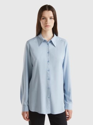 Zdjęcie produktu Benetton, Regular Fit Shirt In Viscose, size XXS, Sky Blue, Women United Colors of Benetton