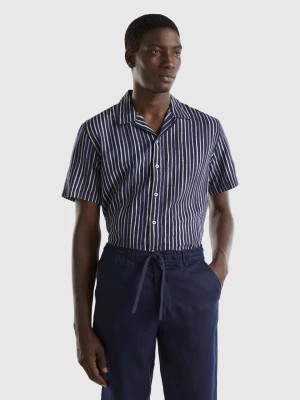 Zdjęcie produktu Benetton, Regular Fit Striped Shirt, size L, Dark Blue, Men United Colors of Benetton