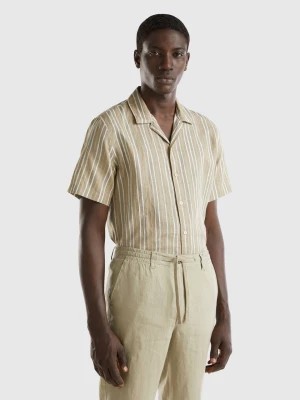 Zdjęcie produktu Benetton, Regular Fit Striped Shirt, size XXL, Beige, Men United Colors of Benetton