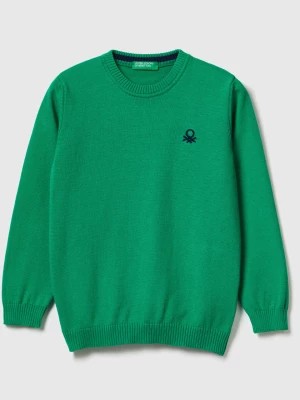 Zdjęcie produktu Benetton, Regular Fit Sweater In 100% Cotton, size 104, Green, Kids United Colors of Benetton
