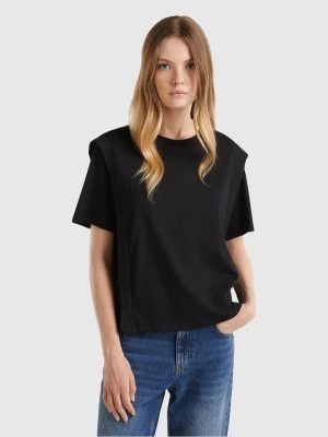 Zdjęcie produktu Benetton, Regular Fit T-shirt With Creases, size XL, Black, Women United Colors of Benetton