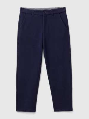 Zdjęcie produktu Benetton, Regular Fit Trousers With Drawstring, size 2XL, Dark Blue, Kids United Colors of Benetton