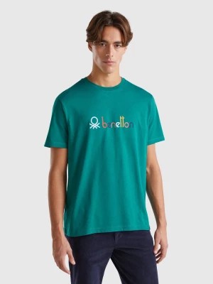 Zdjęcie produktu Benetton, Relaxed Fit T-shirt In Organic Cotton, size XL, Dark Green, Men United Colors of Benetton