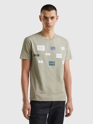 Zdjęcie produktu Benetton, Relaxed Fit T-shirt With Print, size S, Light Green, Men United Colors of Benetton