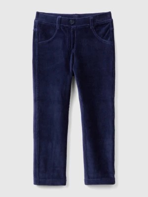 Zdjęcie produktu Benetton, Ribbed Chenille Trousers, size 110, Dark Blue, Kids United Colors of Benetton