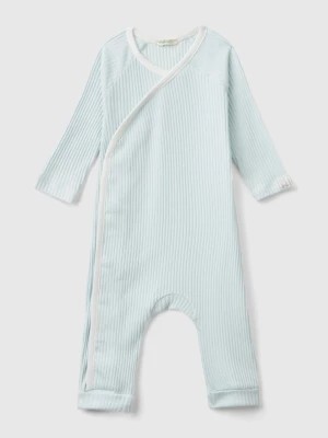 Zdjęcie produktu Benetton, Ribbed Onesie In Organic Cotton, size 3-6, Light Green, Kids United Colors of Benetton