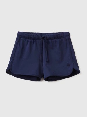 Zdjęcie produktu Benetton, Runner Style Shorts In Organic Cotton, size 2XL, Dark Blue, Kids United Colors of Benetton