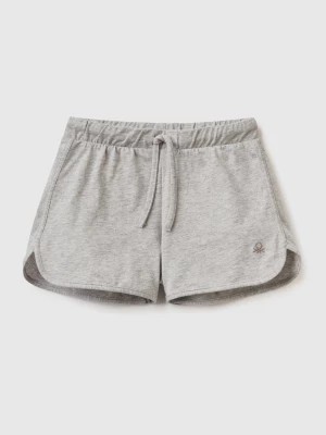 Zdjęcie produktu Benetton, Runner Style Shorts In Organic Cotton, size L, Light Gray, Kids United Colors of Benetton