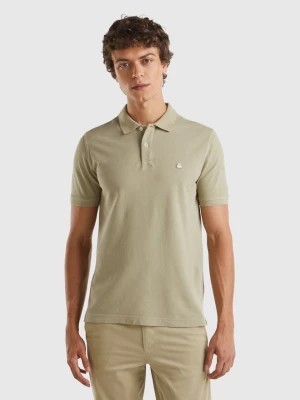 Zdjęcie produktu Benetton, Sage Green Regular Fit Polo, size L, Light Green, Men United Colors of Benetton