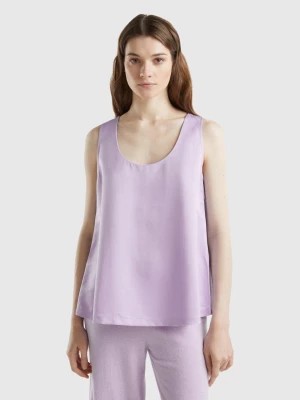 Zdjęcie produktu Benetton, Satin Look Sleeveless Blouse, size M, Lilac, Women United Colors of Benetton