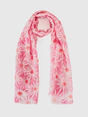 Zdjęcie produktu Benetton, Scarf In Linen And Cotton Blend, size OS, Pink, Women United Colors of Benetton