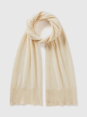 Zdjęcie produktu Benetton, Scarf In Pure Merino Wool, size OS, Creamy White, Women United Colors of Benetton